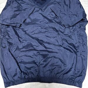 Men's Navy Windbreaker Pullover Jacket - Lightweight Windbreaker